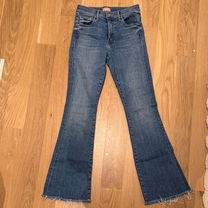 MOTHER Dark Wash High-Rise Flare Jeans